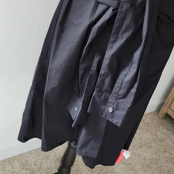 DEREK LAM black tie waist NWT button front dress - Picture 5 of 7